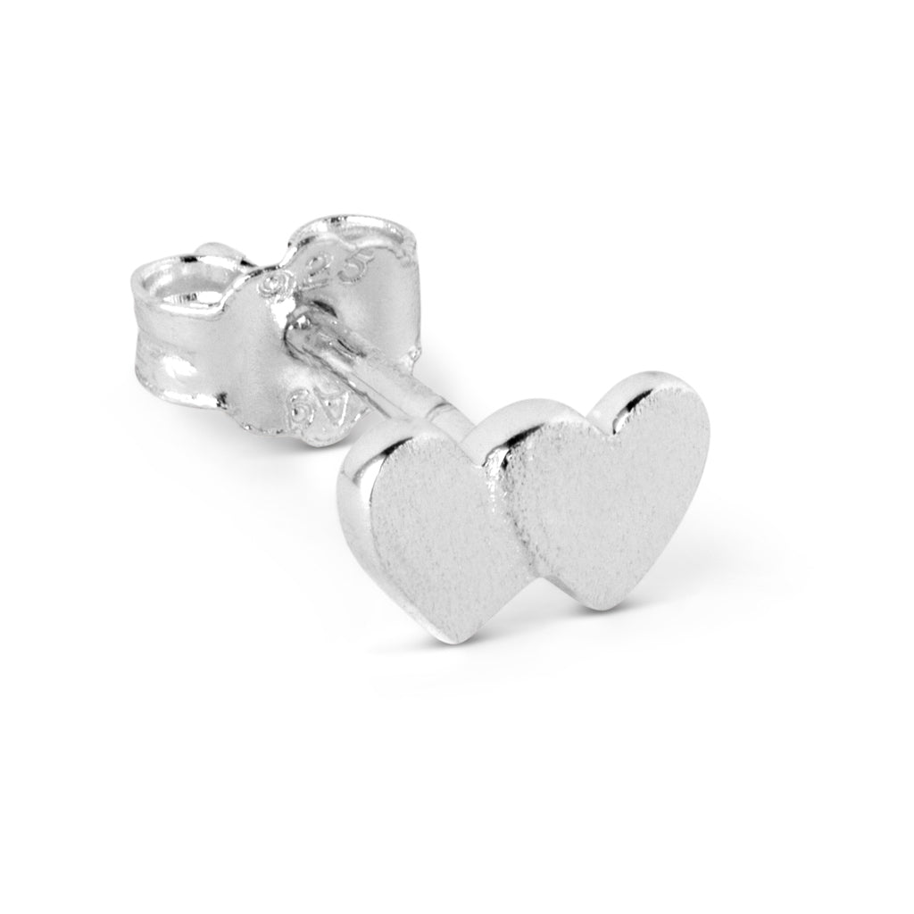 LULU Copenhagen Domino Hearts 2 ørering 1 stk Ear stud, 1 pcs Sølv