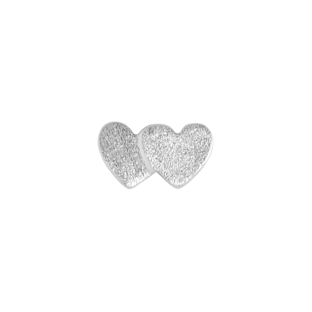 LULU Copenhagen Domino Hearts 2 ørering 1 stk Ear stud, 1 pcs Sølv
