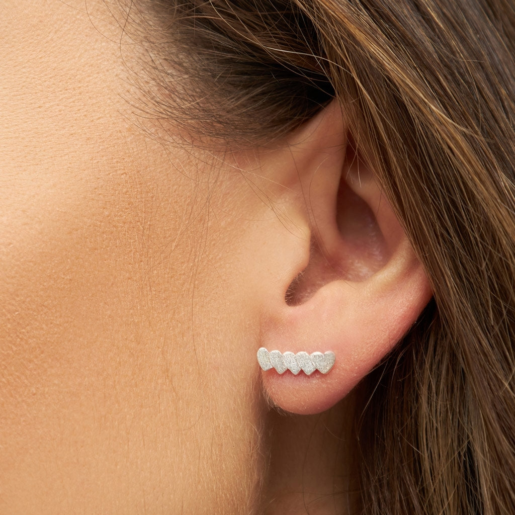 LULU Copenhagen Domino Hearts 5 ørering 1 stk Ear stud, 1 pcs Sølv