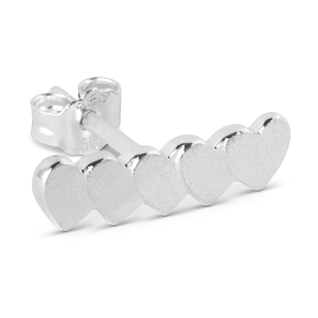LULU Copenhagen Domino Hearts 5 ørering 1 stk Ear stud, 1 pcs Sølv