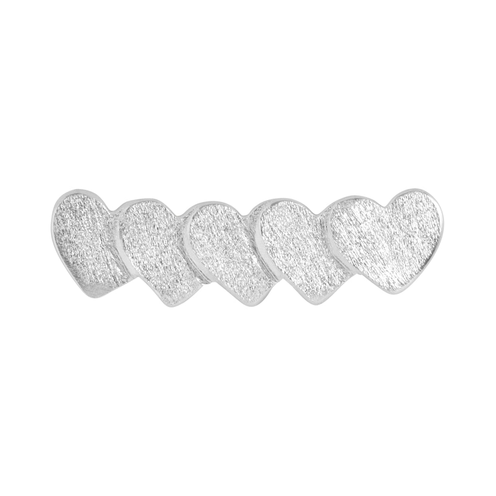 LULU Copenhagen Domino Hearts 5 ørering 1 stk Ear stud, 1 pcs Sølv