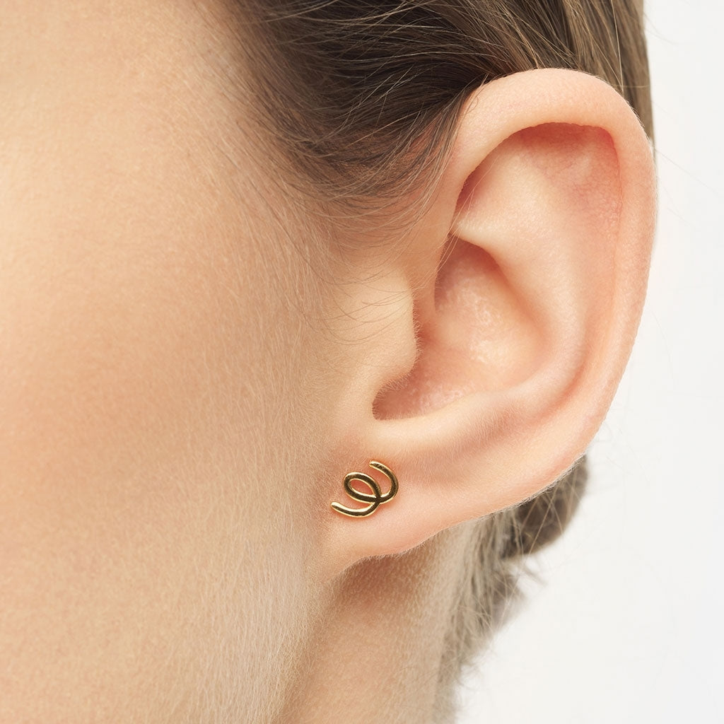 LULU Copenhagen Doodle ørering 1 stk Ear stud, 1 pcs Forgyldt