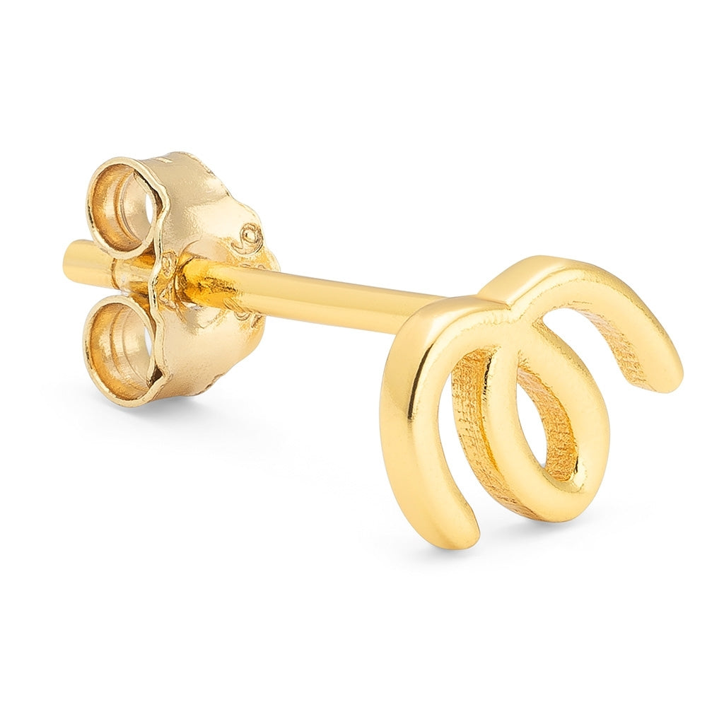 LULU Copenhagen Doodle ørering 1 stk Ear stud, 1 pcs Forgyldt