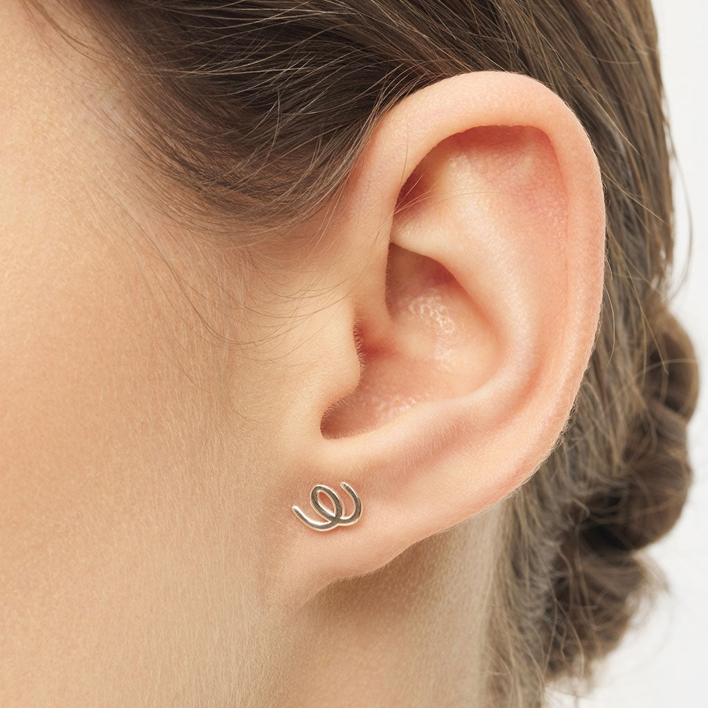 LULU Copenhagen Doodle ørering 1 stk Ear stud, 1 pcs Sølv