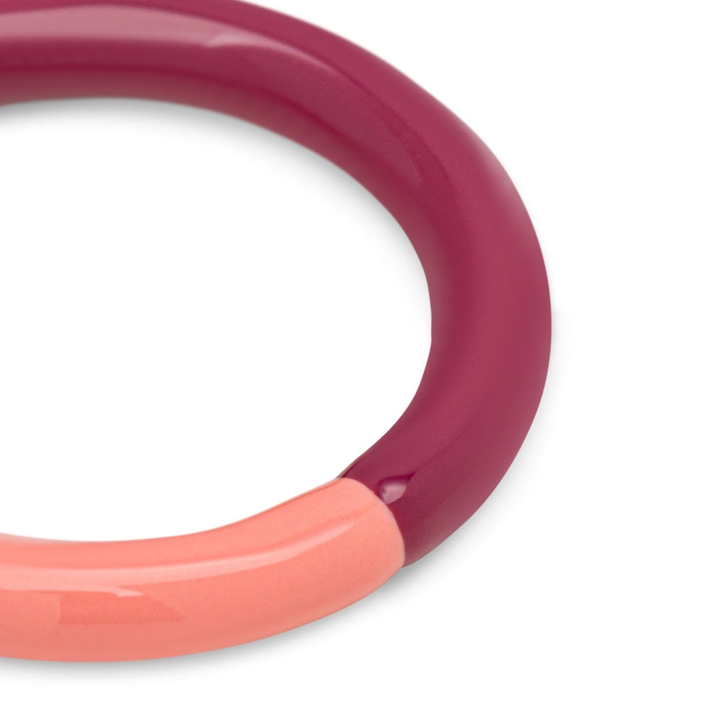 LULU Copenhagen Double Color Ring Rings Burnt Coral - Plum