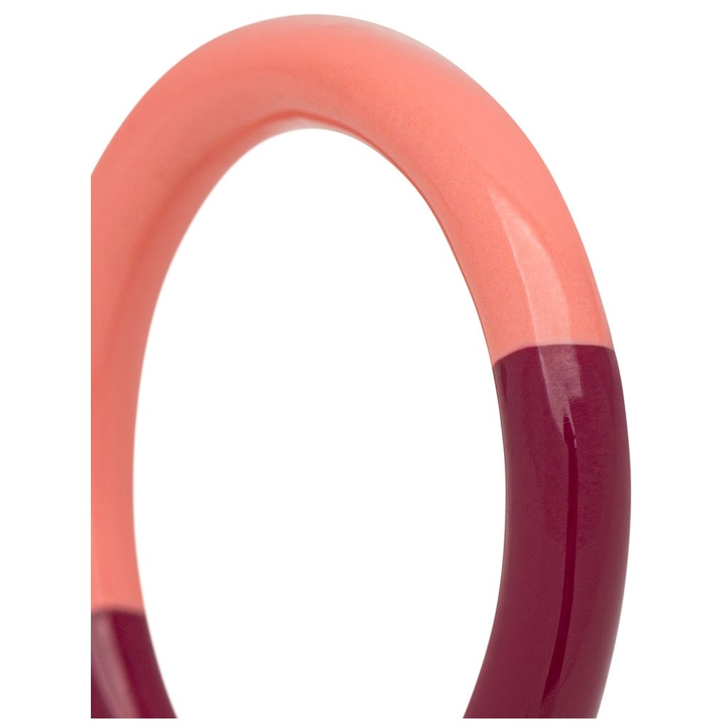 LULU Copenhagen Double Color Ring Rings Burnt Coral - Plum