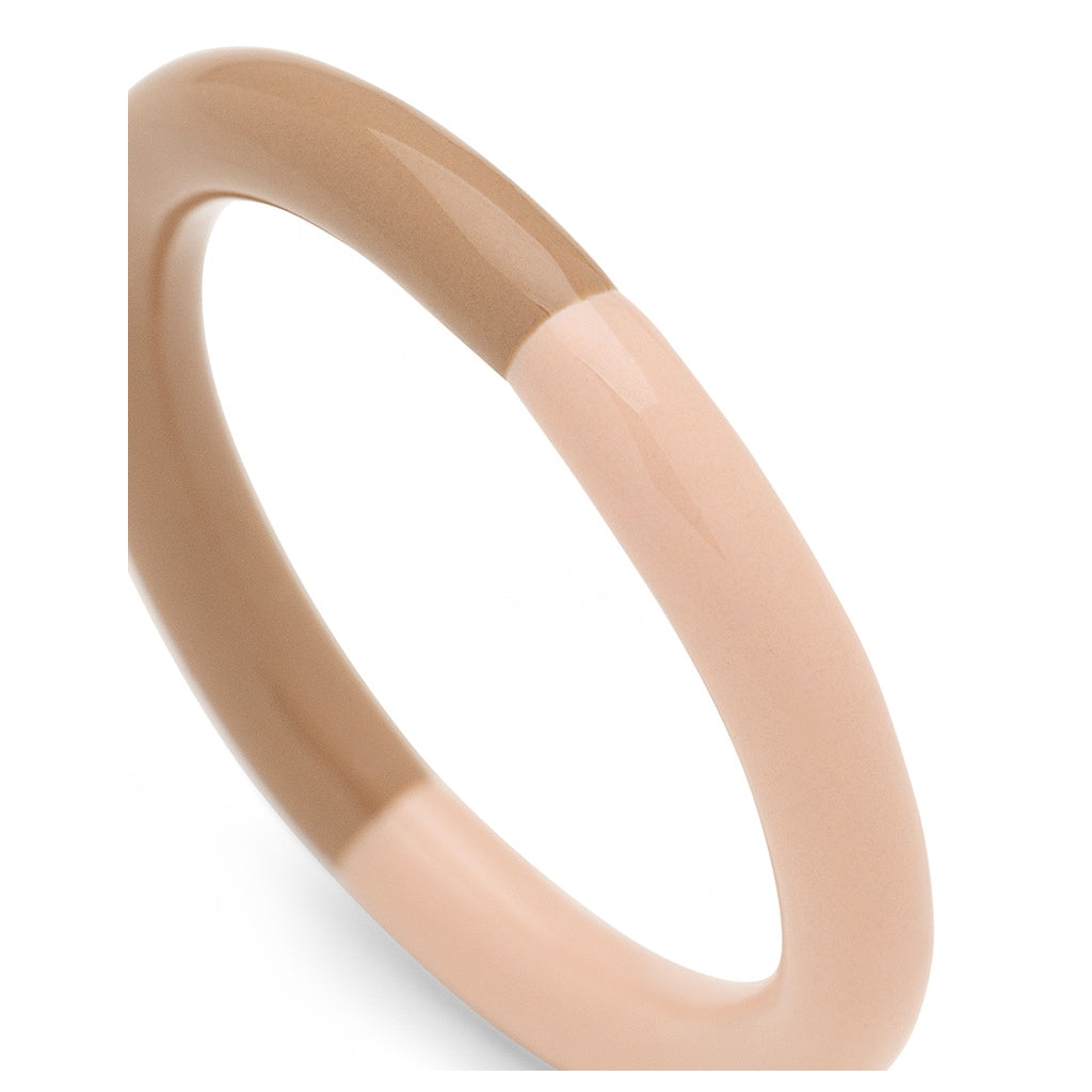 LULU Copenhagen Double Color Ring Rings Mocha Mousse/Dusty Peach