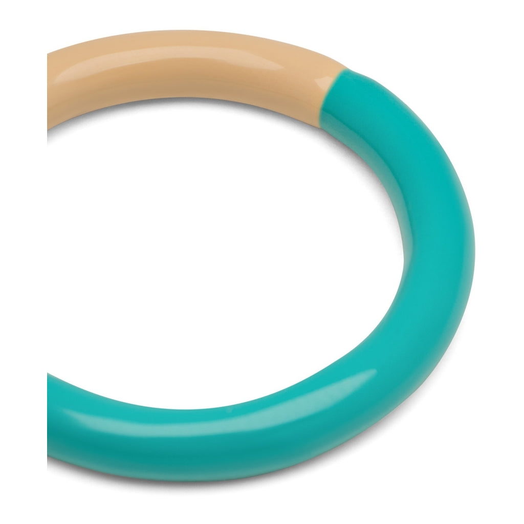 LULU Copenhagen Double Color Ring Rings Petrol/Buttercream