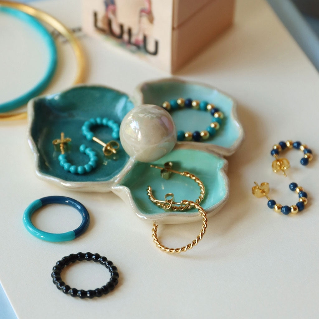 LULU Copenhagen Double Color Ring Rings Retro Dark Blue/Retro Blue