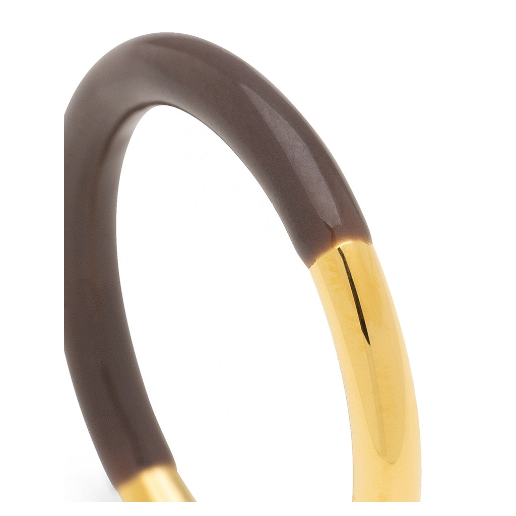 LULU Copenhagen Double Color Ring forgyldt Rings Cocoa Powder