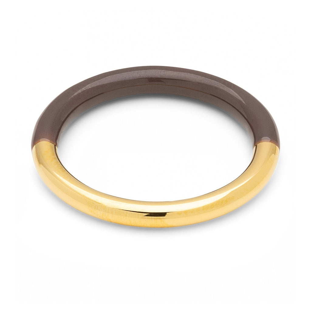 LULU Copenhagen Double Color Ring forgyldt Rings Cocoa Powder