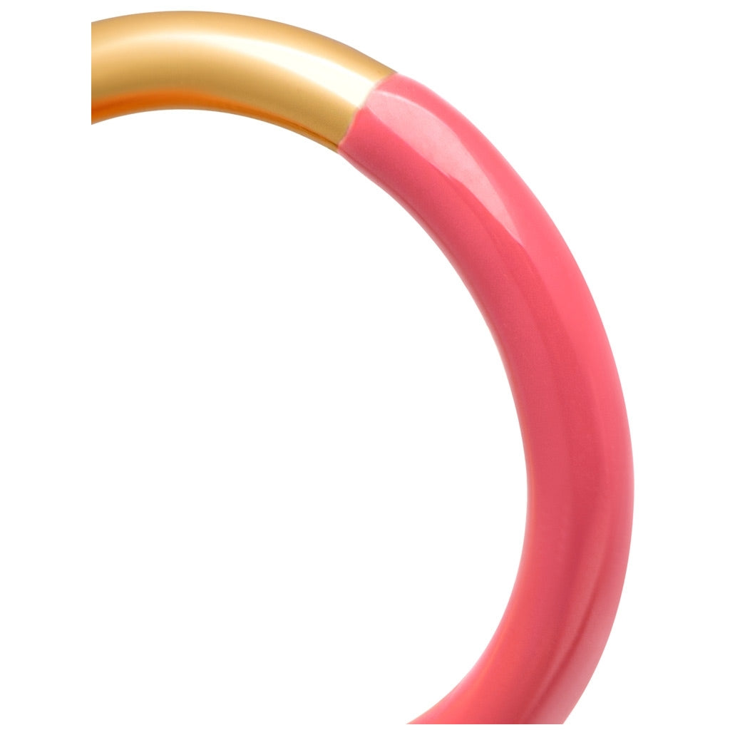 LULU Copenhagen Double Color Ring forgyldt Rings Gold/Coral Pink
