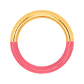 Double Color Ring forgyldt - Gold/Coral Pink