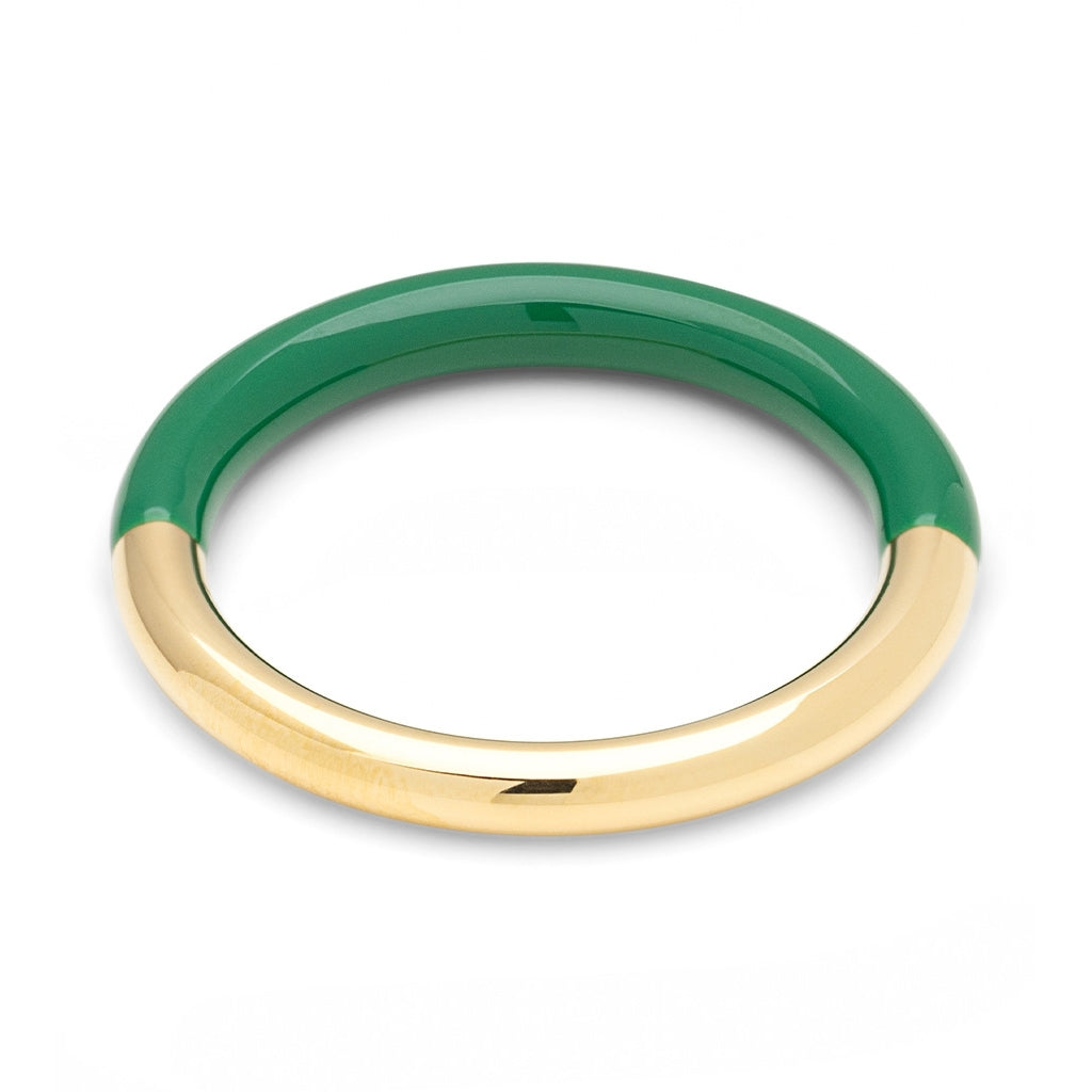 LULU Copenhagen Double Color Ring forgyldt Rings Gold/Green