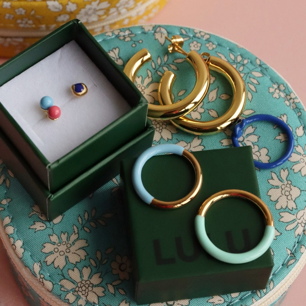 LULU Copenhagen Double Color Ring forgyldt Rings Gold/Mint