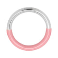 Double Color Ring sølv - Silver/Light Pink