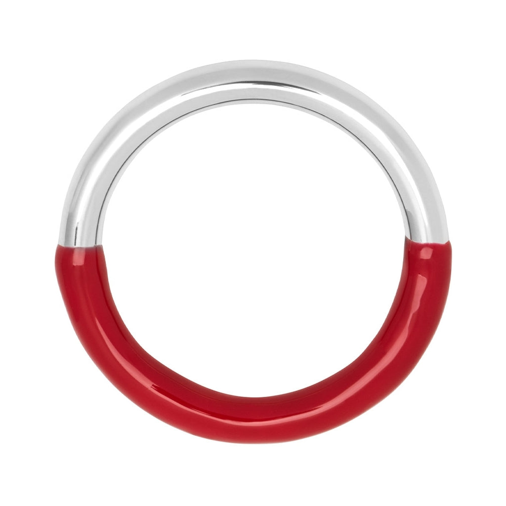 LULU Copenhagen Double Color Ring sølv Rings Silver/Passion Red