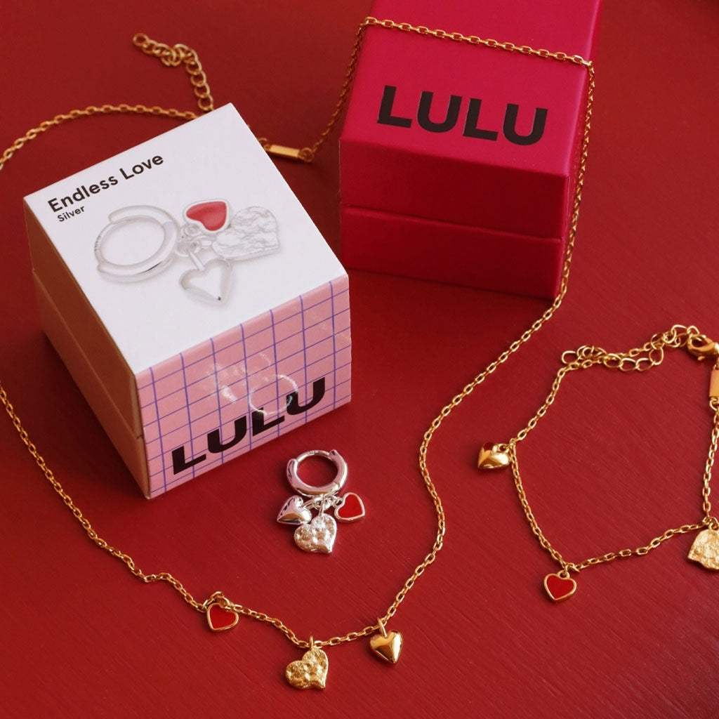 LULU Copenhagen Endless Love Halskæde - Forgyldt Necklaces Passion Red