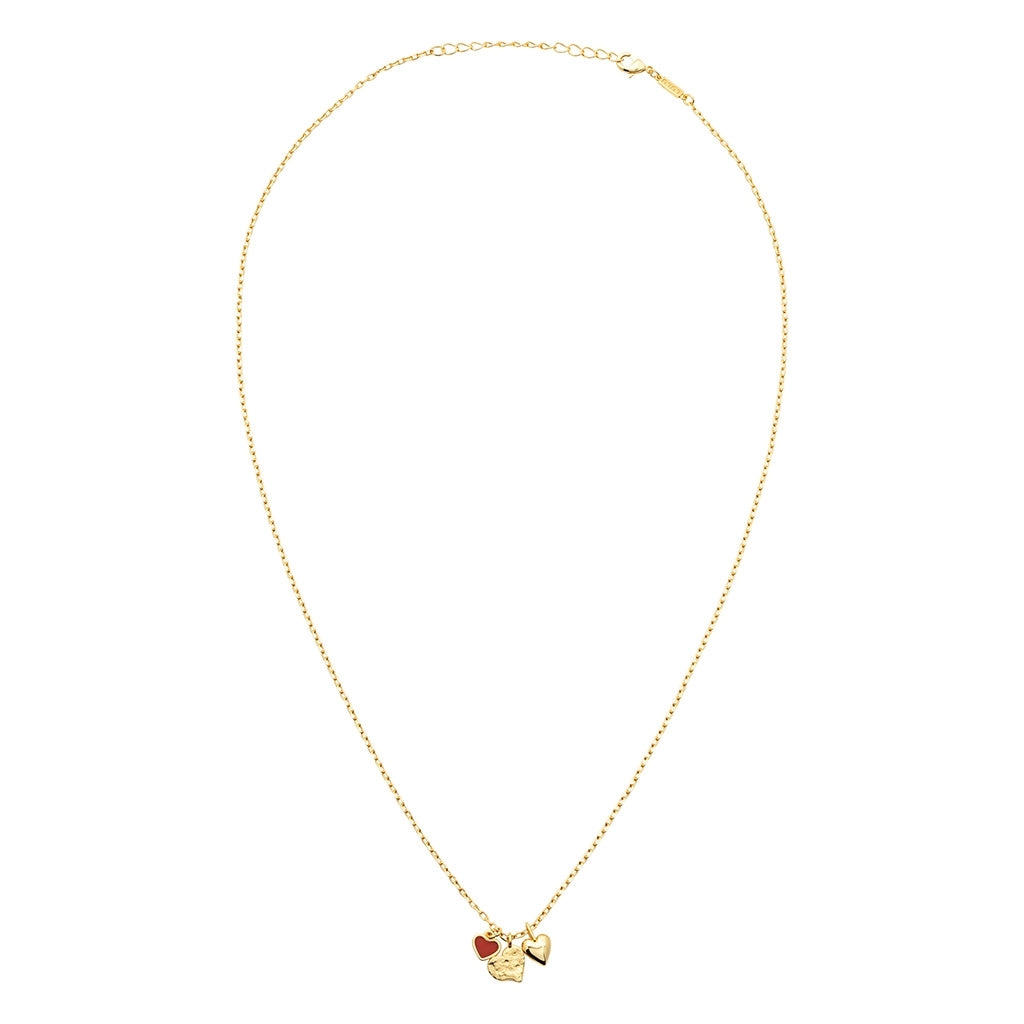 LULU Copenhagen Endless Love Halskæde - Forgyldt Necklaces Passion Red