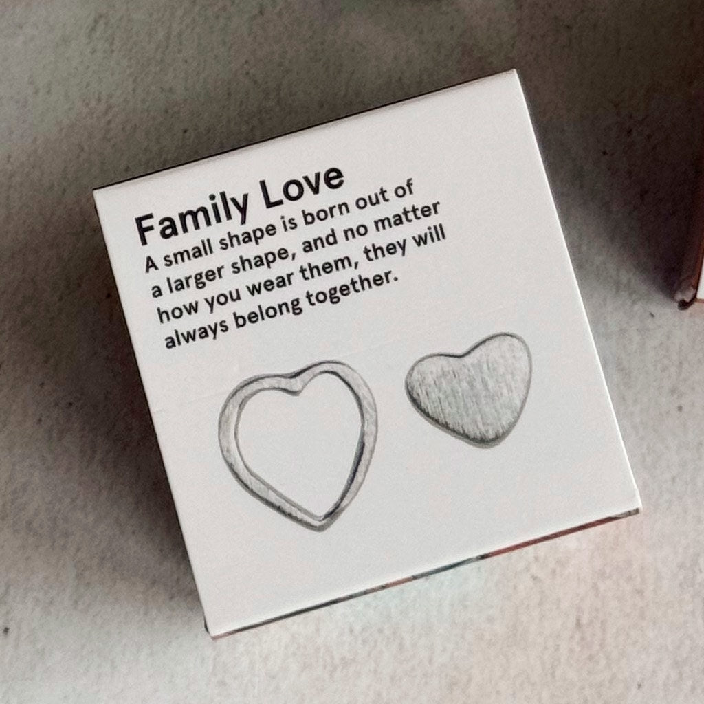 LULU Copenhagen Family Love Øreringe par børstet Earrings, pairs Sølv