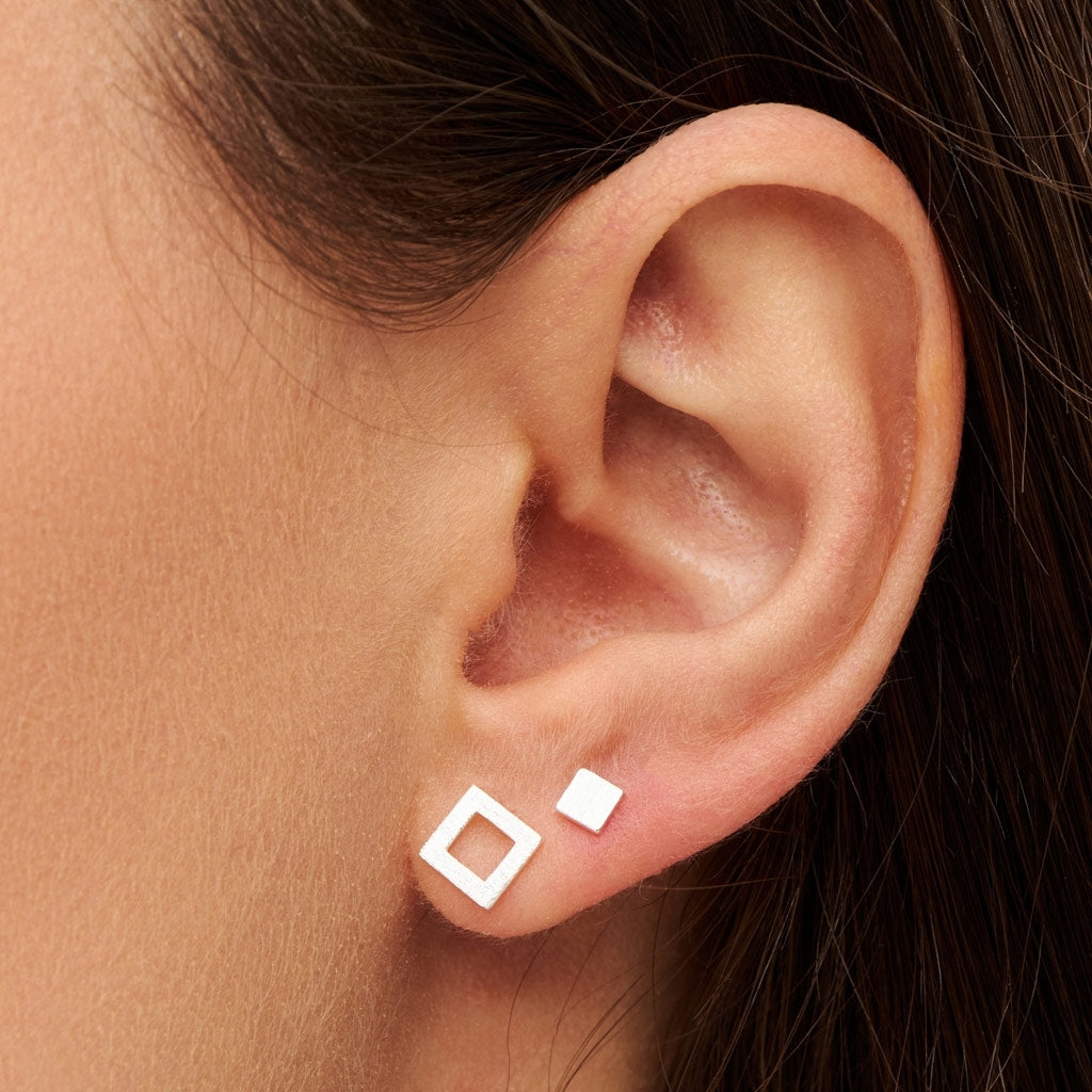 LULU Copenhagen Family Øreringe par børstet Earrings, pairs Sølv