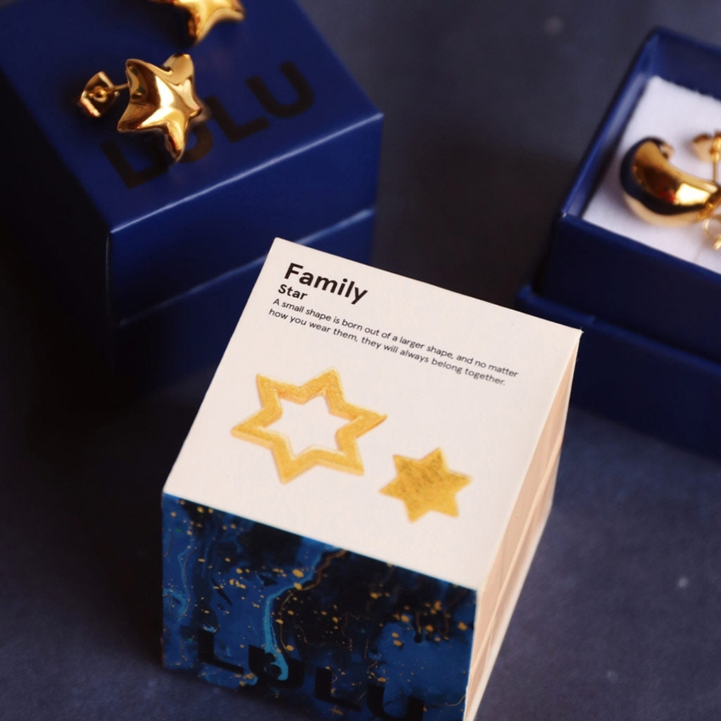 LULU Copenhagen Family Star øreringe par Earrings, pairs Forgyldt