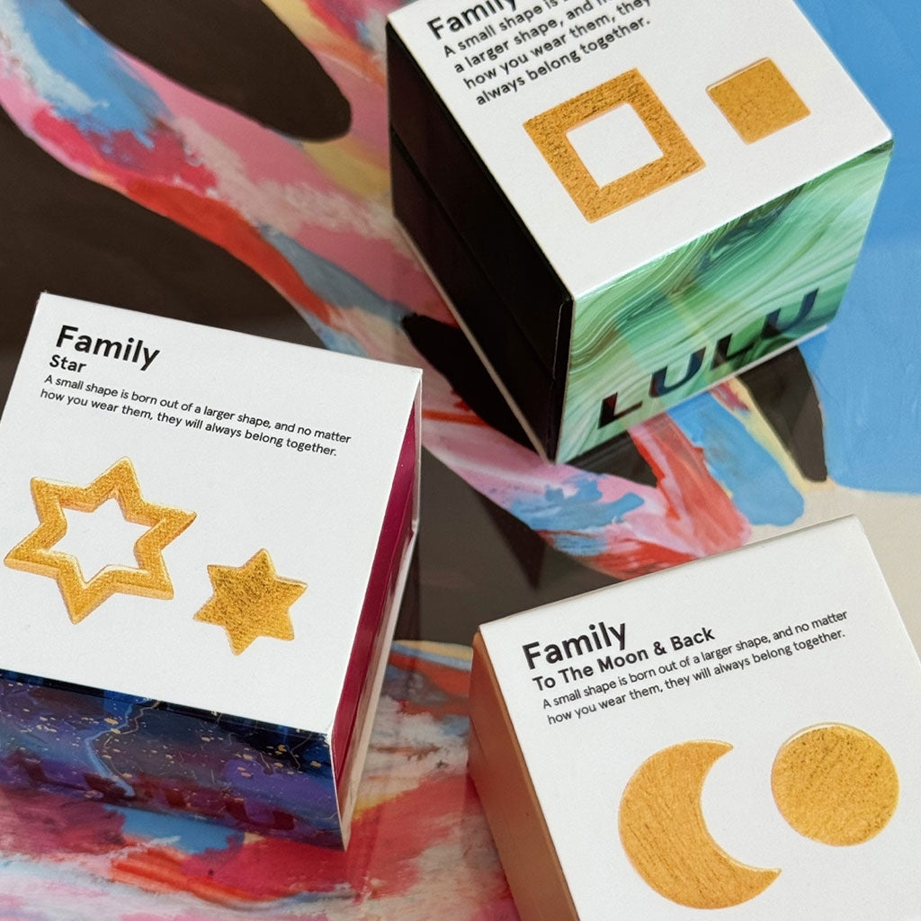 LULU Copenhagen Family Star øreringe par Earrings, pairs Forgyldt