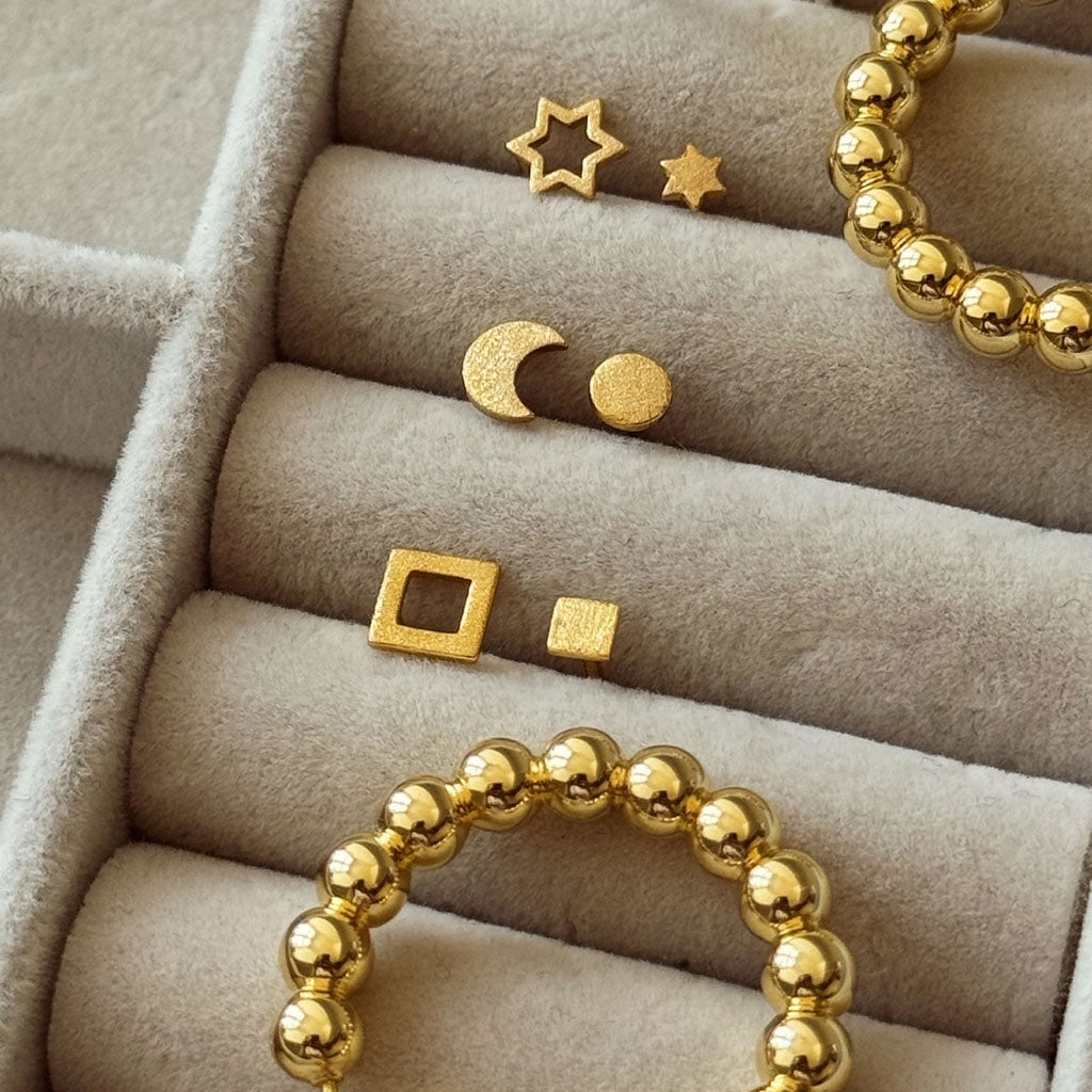 LULU Copenhagen Family To The Moon And Back øreringe par Earrings, pairs Forgyldt