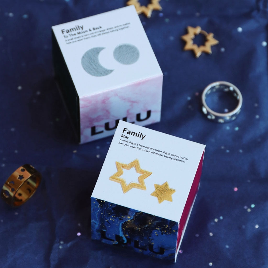 LULU Copenhagen Family To The Moon And Back øreringe par Earrings, pairs Sølv