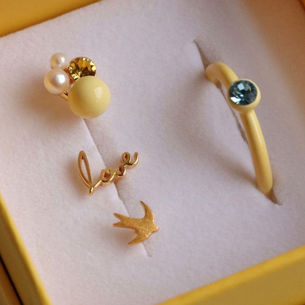 LULU Copenhagen For My Love ørering 1 stk. Ear stud, 1 pcs Forgyldt