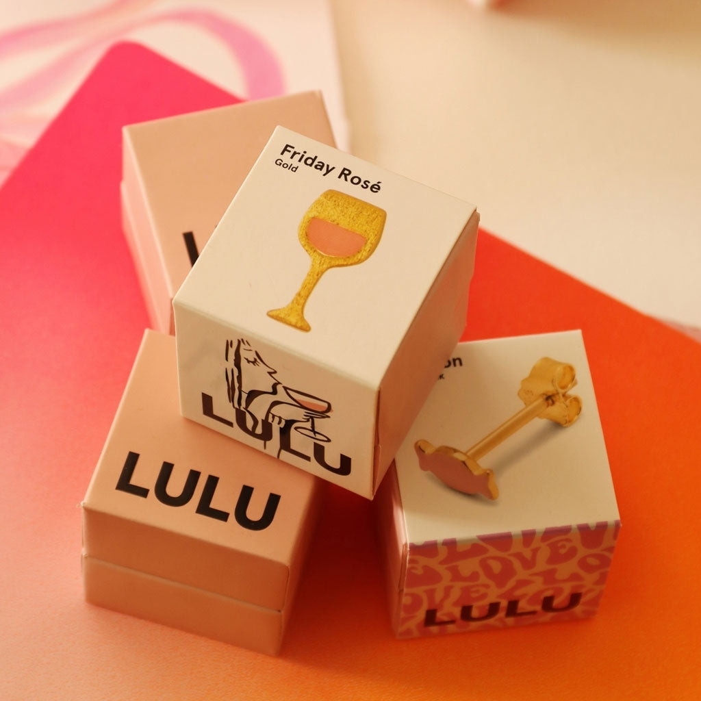 LULU Copenhagen Friday Rosé ørering 1 stk Ear stud, 1 pcs Forgyldt