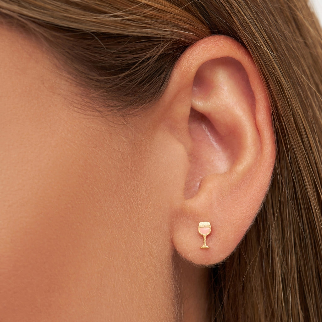 LULU Copenhagen Friday Rosé ørering 1 stk Ear stud, 1 pcs Forgyldt