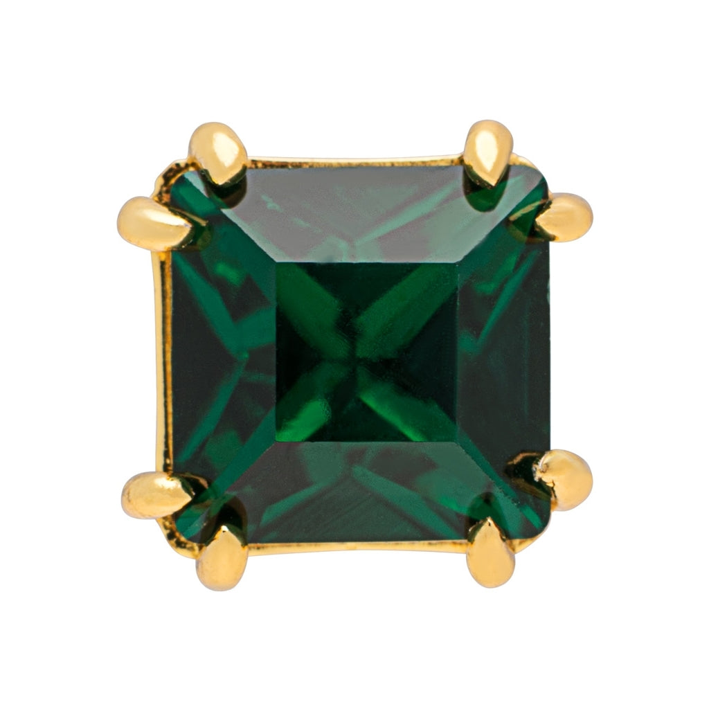 LULU Copenhagen Gala Crystal Bling ørering 1 stk Ear stud, 1 pcs Emerald/Gold Plated