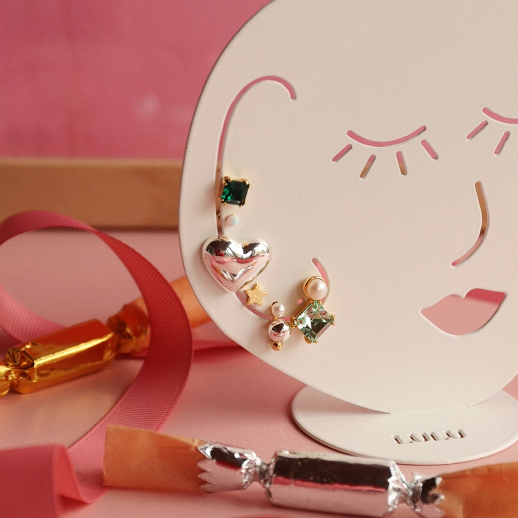 LULU Copenhagen Gala The Square ørering 1 stk Ear stud, 1 pcs Forgyldt