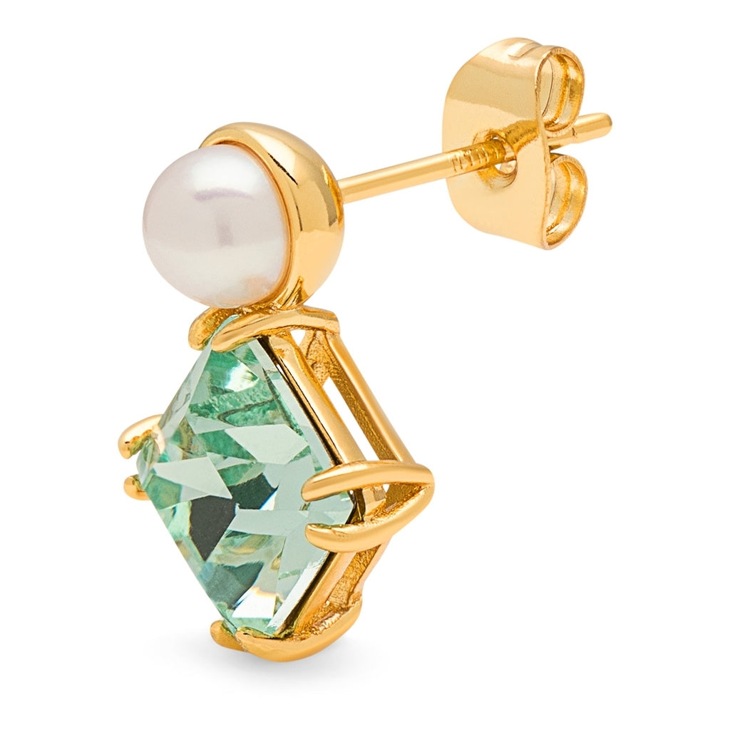LULU Copenhagen Gala The Square ørering 1 stk Ear stud, 1 pcs Forgyldt