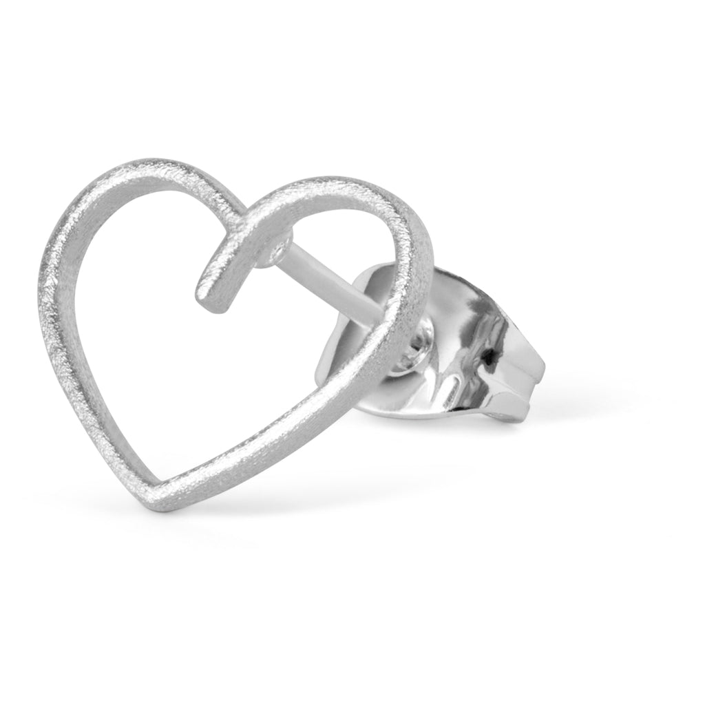 LULU Copenhagen Happy Heart ørering 1 stk Ear stud, 1 pcs Silver Plated