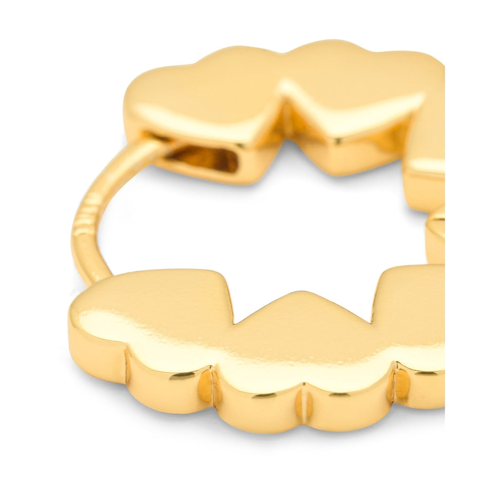 LULU Copenhagen Heart Hoops Sæt Hoops Forgyldt