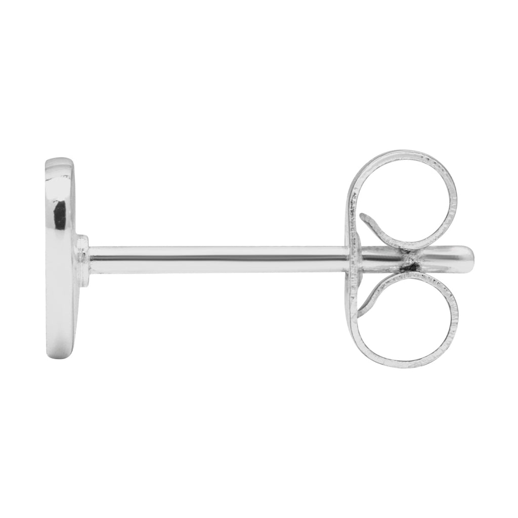 LULU Copenhagen Heart Mom ørering 1 stk forsølvet Ear stud, 1 pcs Grøn