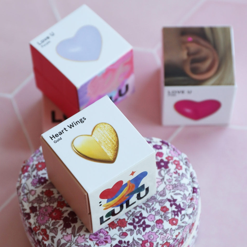 LULU Copenhagen Heart Wings ørering 1 stk Ear stud, 1 pcs Forgyldt