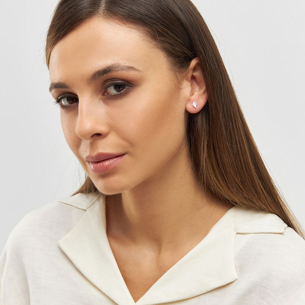LULU Copenhagen Ice cone ørering 1 stk Ear stud, 1 pcs Silver Plated