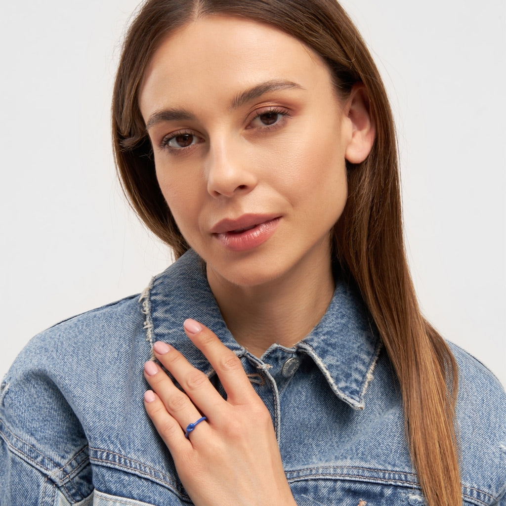 LULU Copenhagen Love Knot Ring Rings Dazzling Blue