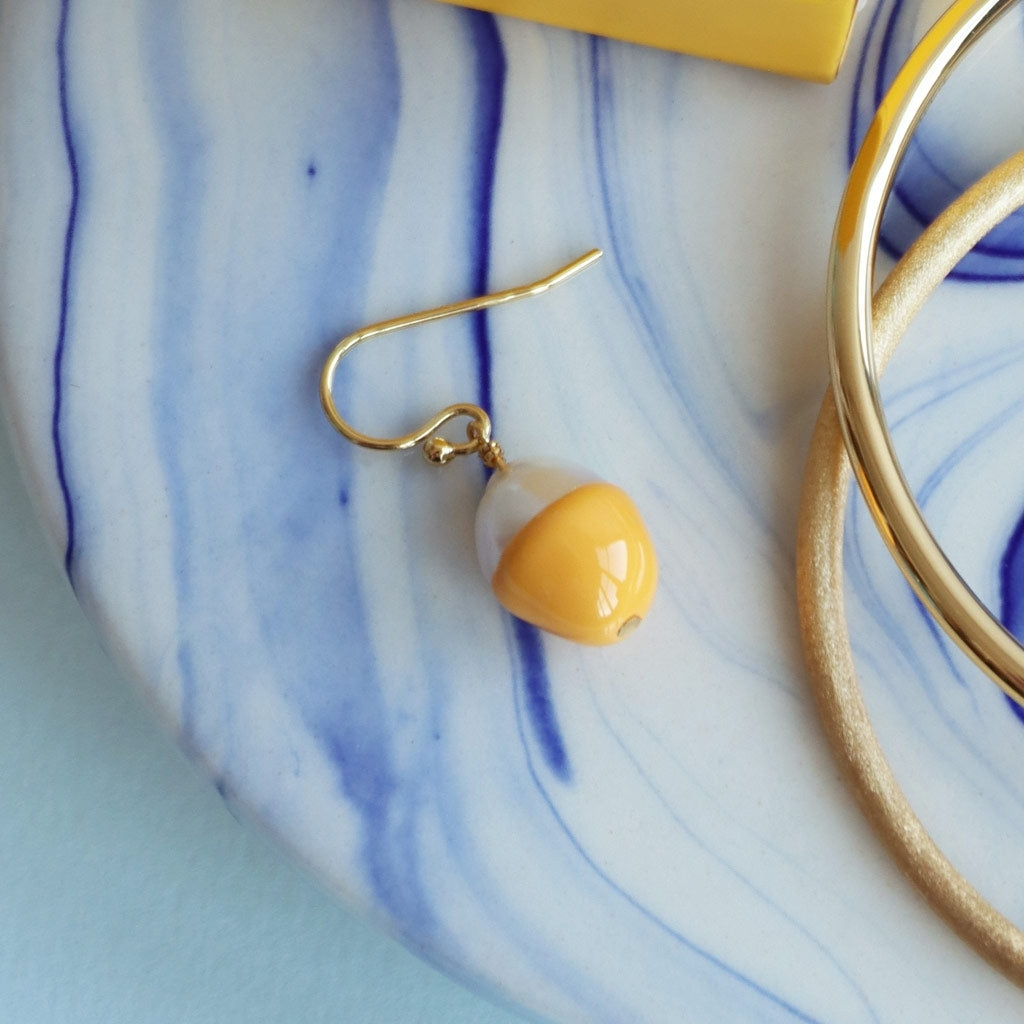 LULU Copenhagen LULU Baroque ørering 1 stk Ear stud, 1 pcs Marigold