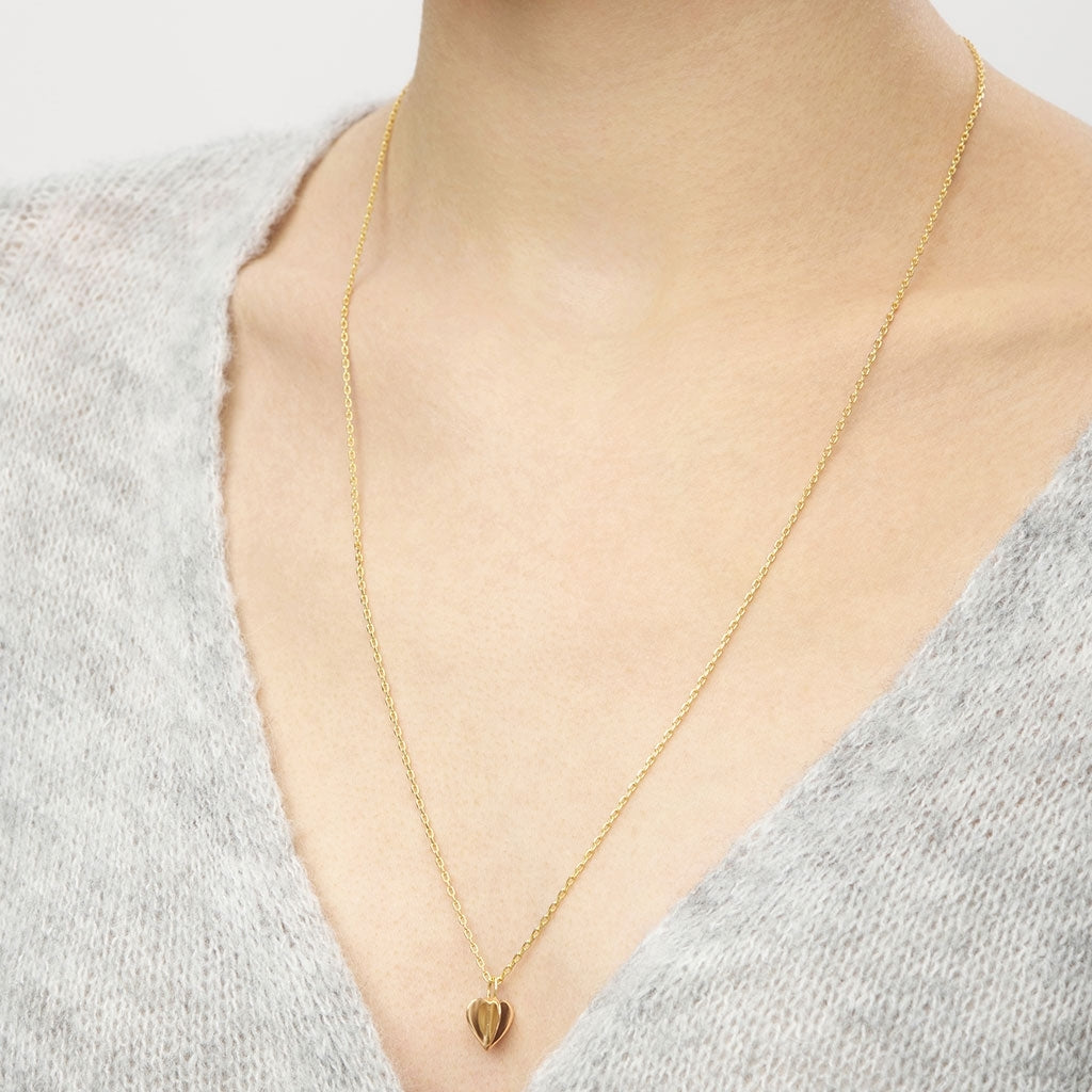 LULU Copenhagen Lemon Heart Halskæde forgyldt Necklaces Forgyldt