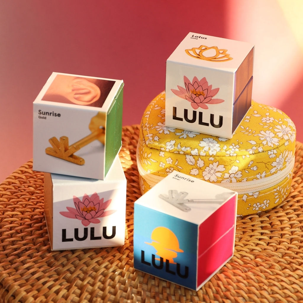 LULU Copenhagen Lotus ørering 1 stk Ear stud, 1 pcs Forgyldt