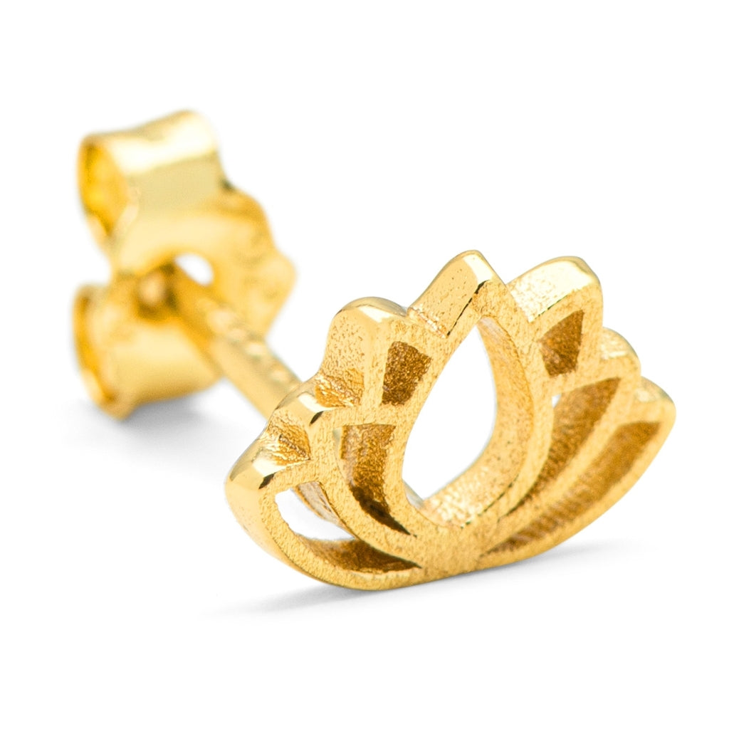 LULU Copenhagen Lotus ørering 1 stk Ear stud, 1 pcs Forgyldt