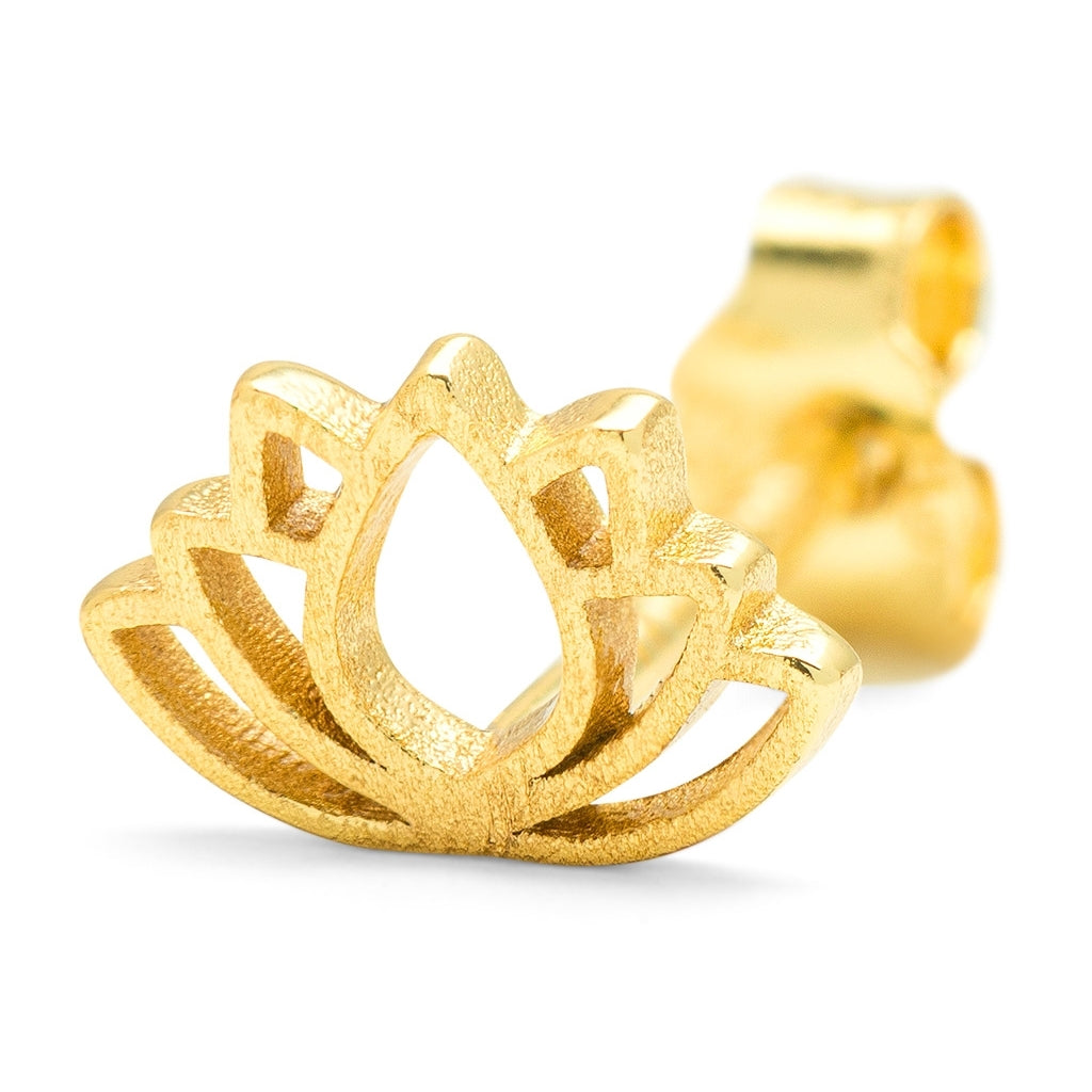 LULU Copenhagen Lotus ørering 1 stk Ear stud, 1 pcs Forgyldt