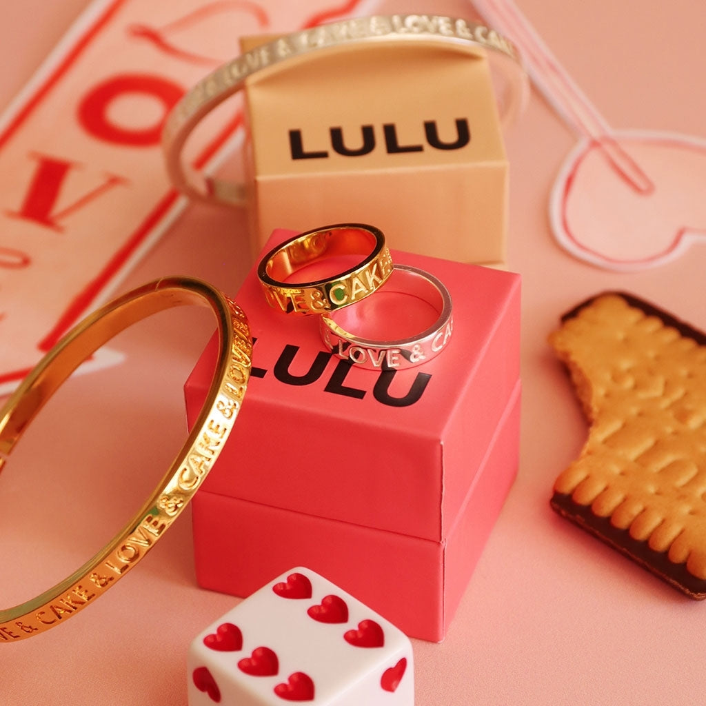 LULU Copenhagen Love & Cake Ring Rings Forgyldt
