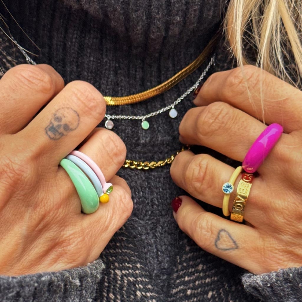 LULU Copenhagen Love & Cake Ring Rings Forgyldt