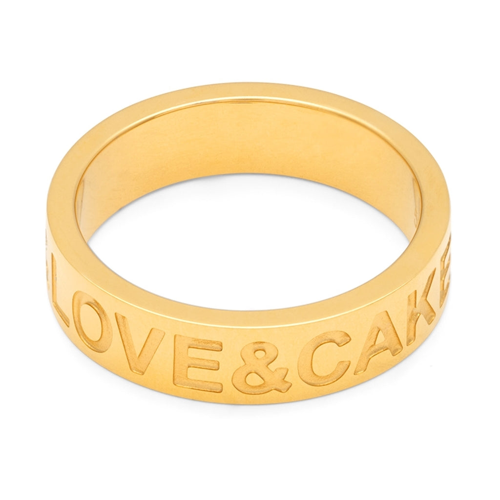 LULU Copenhagen Love & Cake Ring Rings Forgyldt