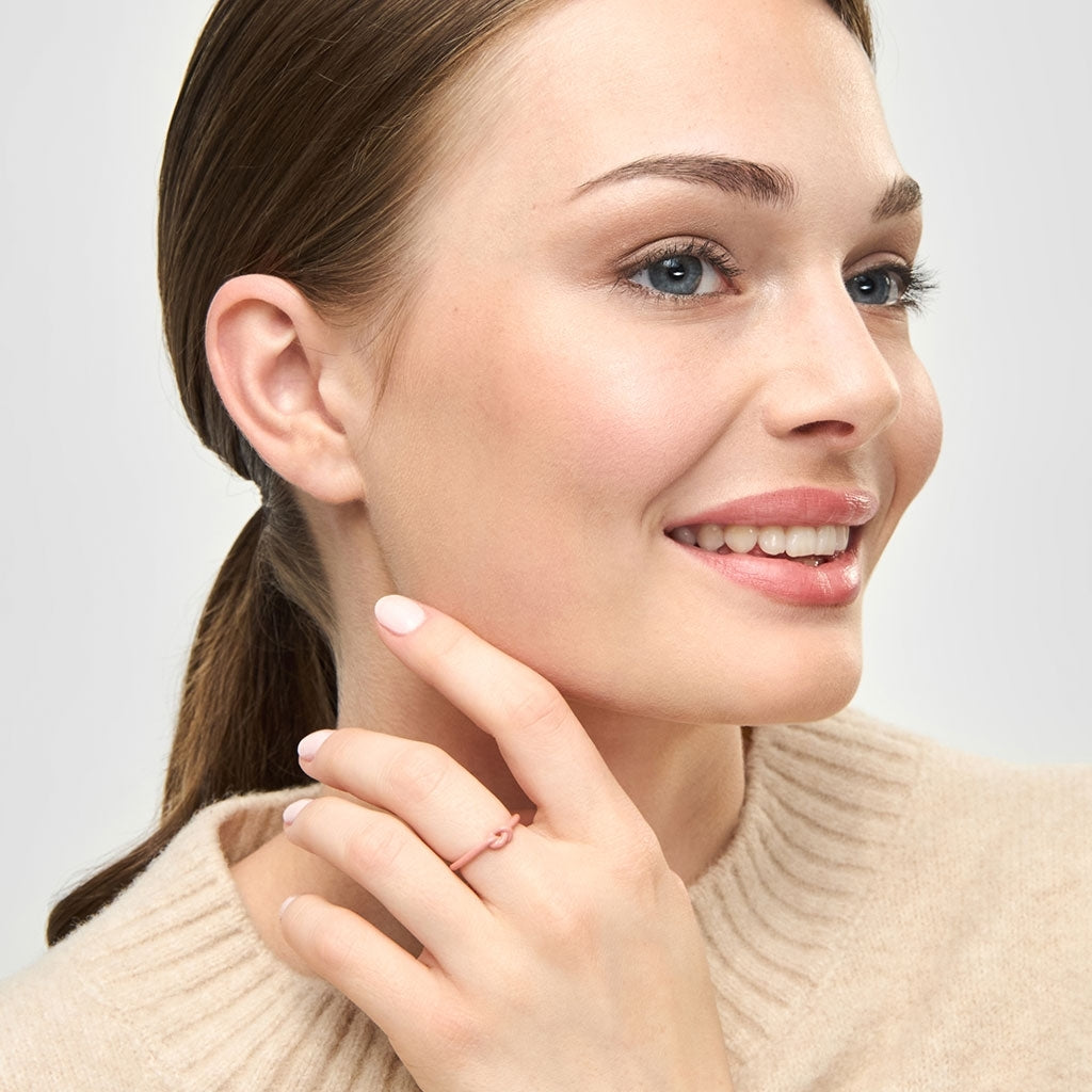 LULU Copenhagen Love Knot Ring Rings Burnt Coral